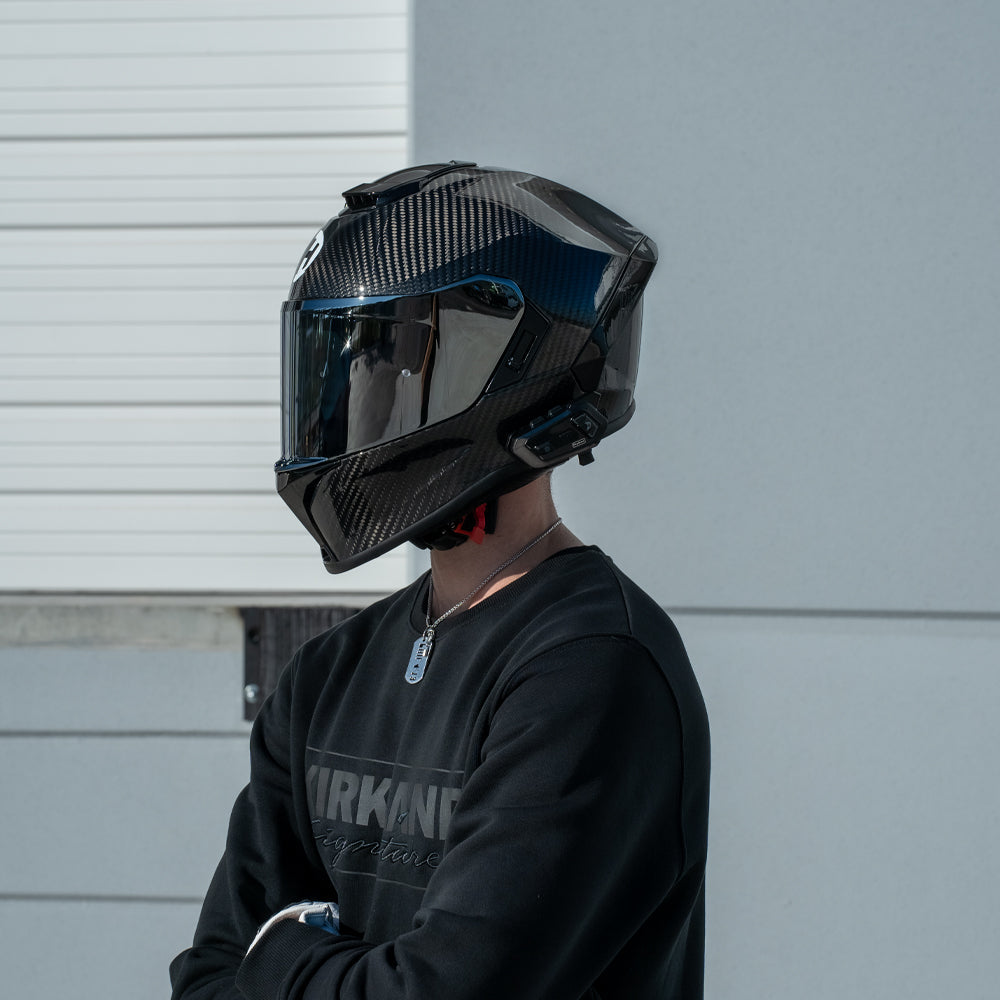 Daytona Viper Grey Carbon Fiber Full Face Motorcycle Helmet