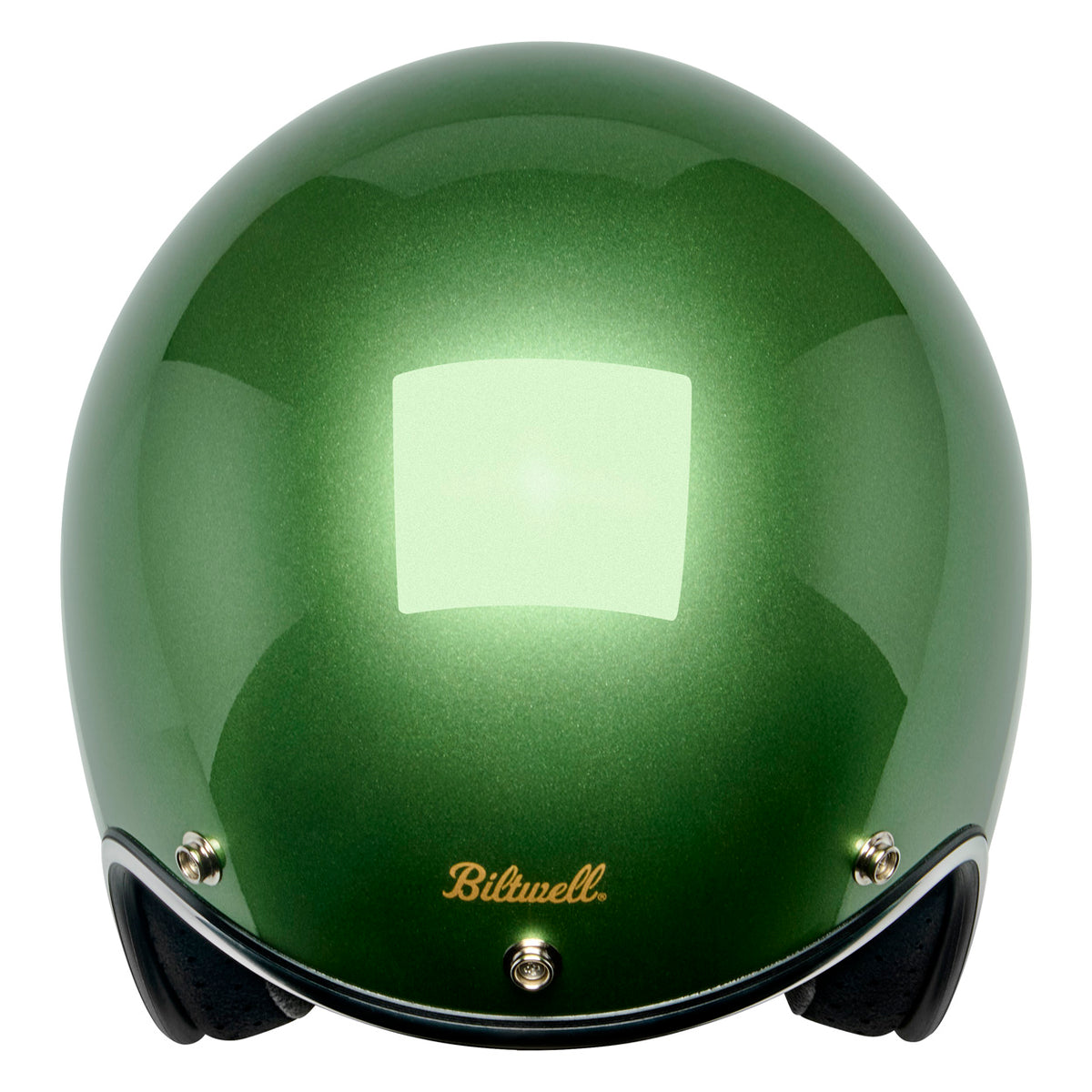 Biltwell Bonanza Metallic Irish Green Open Face Motorcycle Helmet