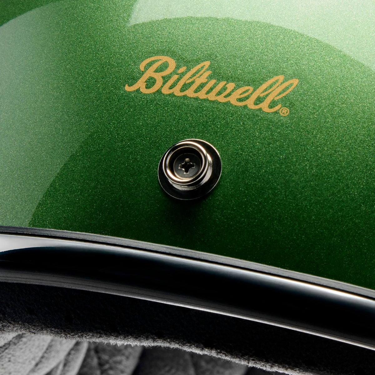 Biltwell Bonanza Metallic Irish Green Open Face Motorcycle Helmet