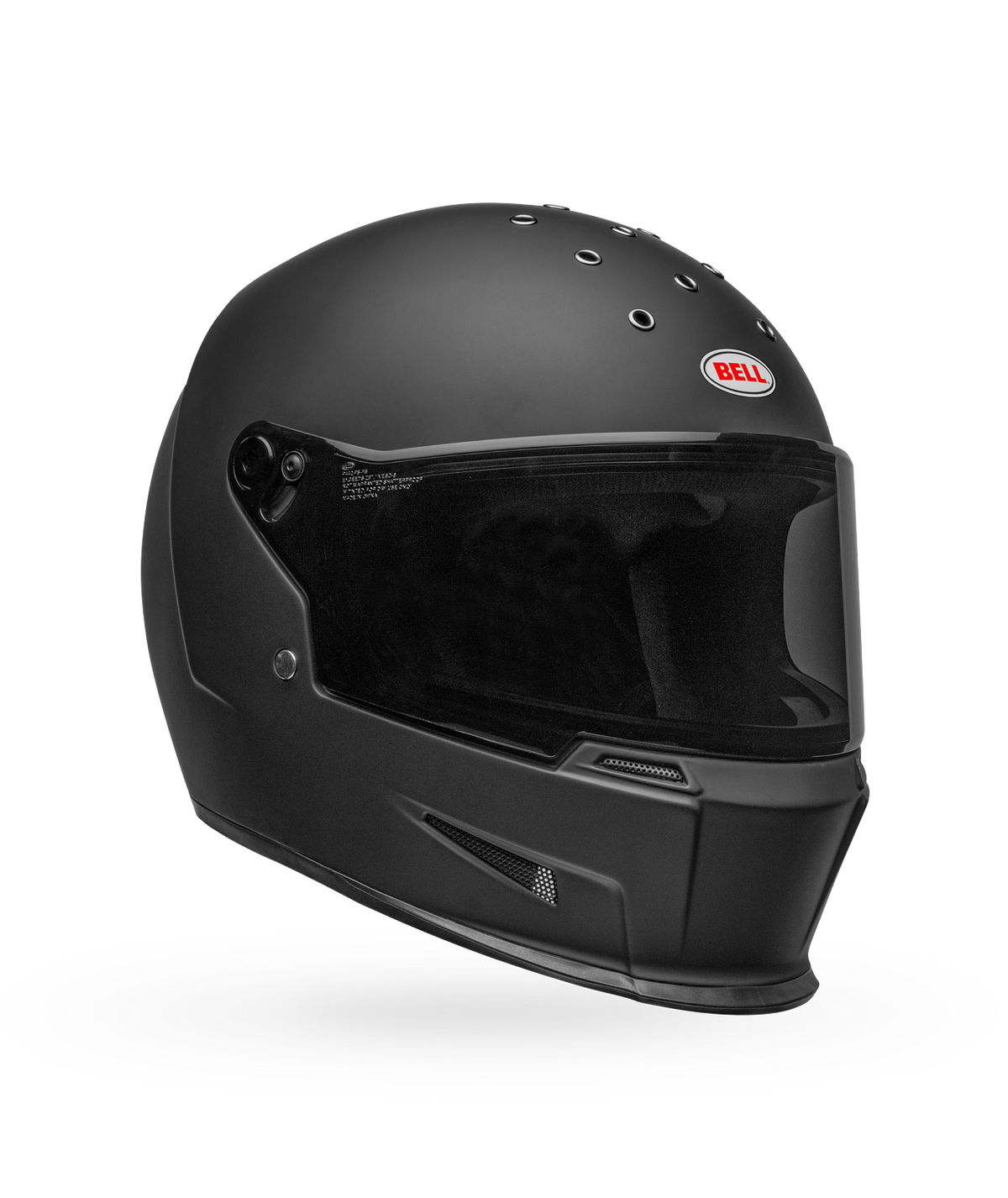 Bell Eliminator Solid Full Face Motorcycle Helmet - Front 3/4 Angle View