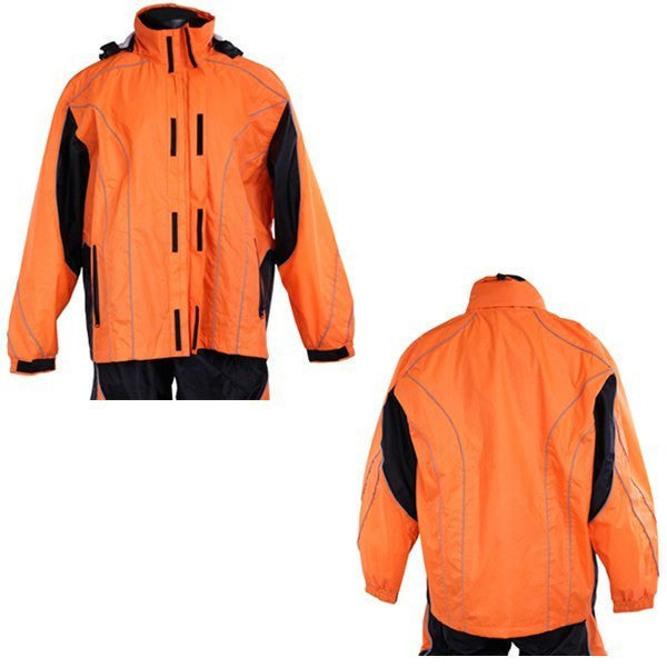 Jafrum Thunder Under RS5020 Men's Hi Visibility Orange and Yellow Motorcycle Rain Gear - Hi-Viz Orange