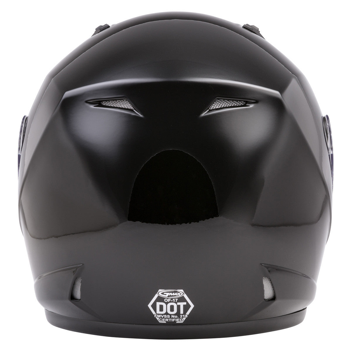 GMax OF17 Open Face Helmet - Black Back View