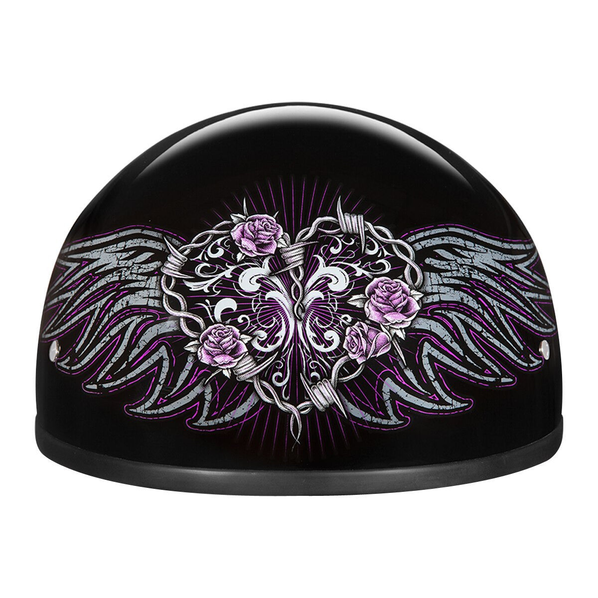 Daytona Women's Skull Cap Barbed Wire Heart Half Helmet