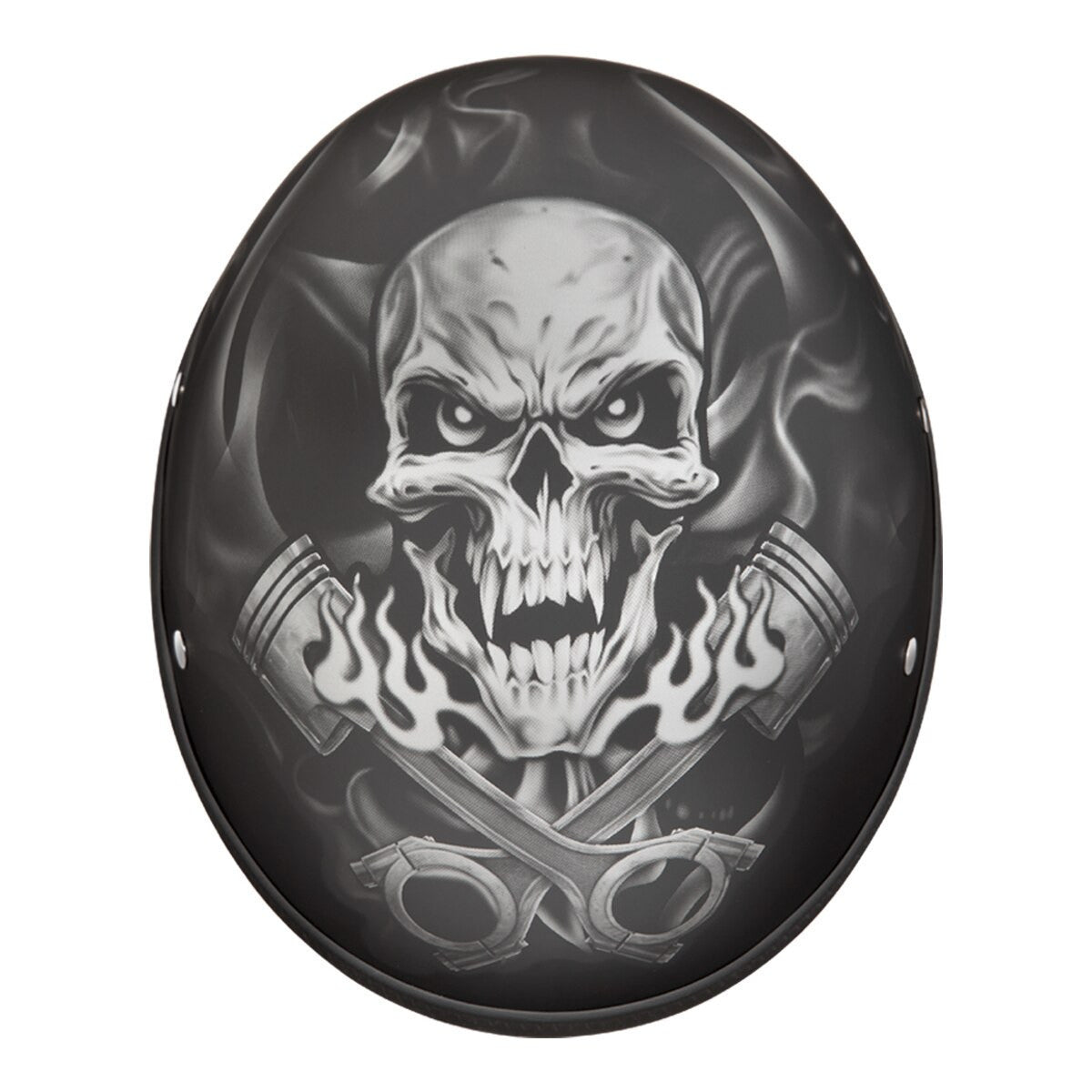 Daytona Skull Cap Pistons Skull Half Helmet