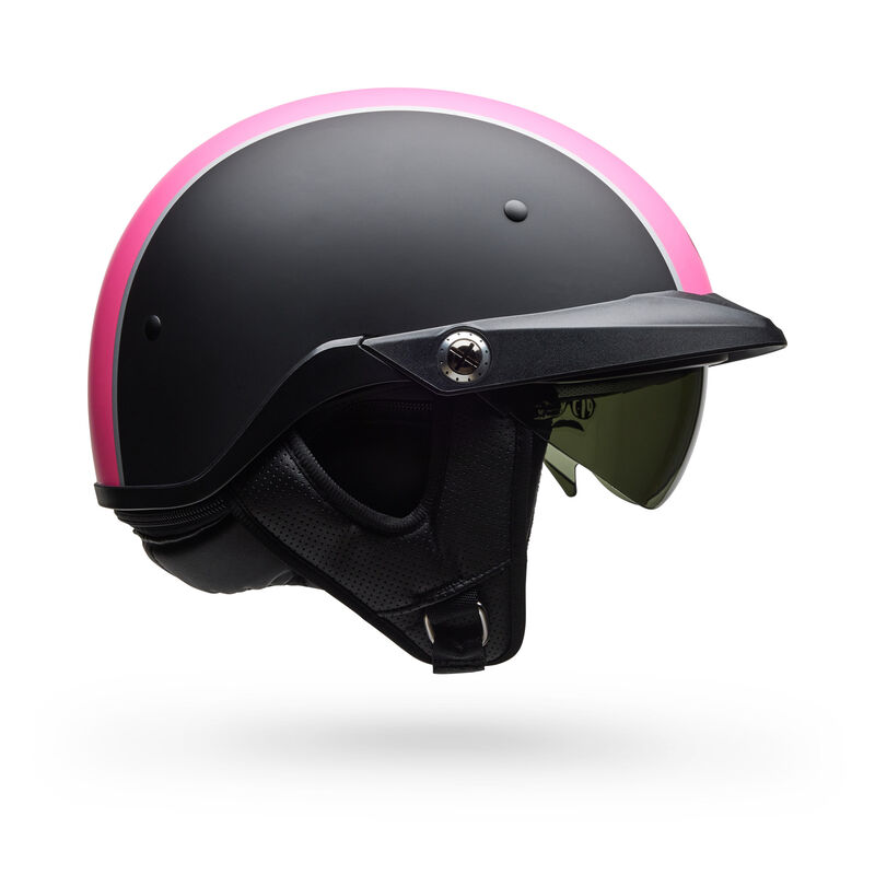 Bell Pit Boss Pinned Half Face Motorcycle Helmet - Angle & Detail View 7