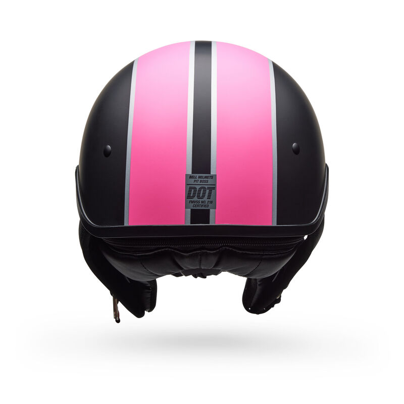 Bell Pit Boss Pinned Half Face Motorcycle Helmet - Angle & Detail View 10