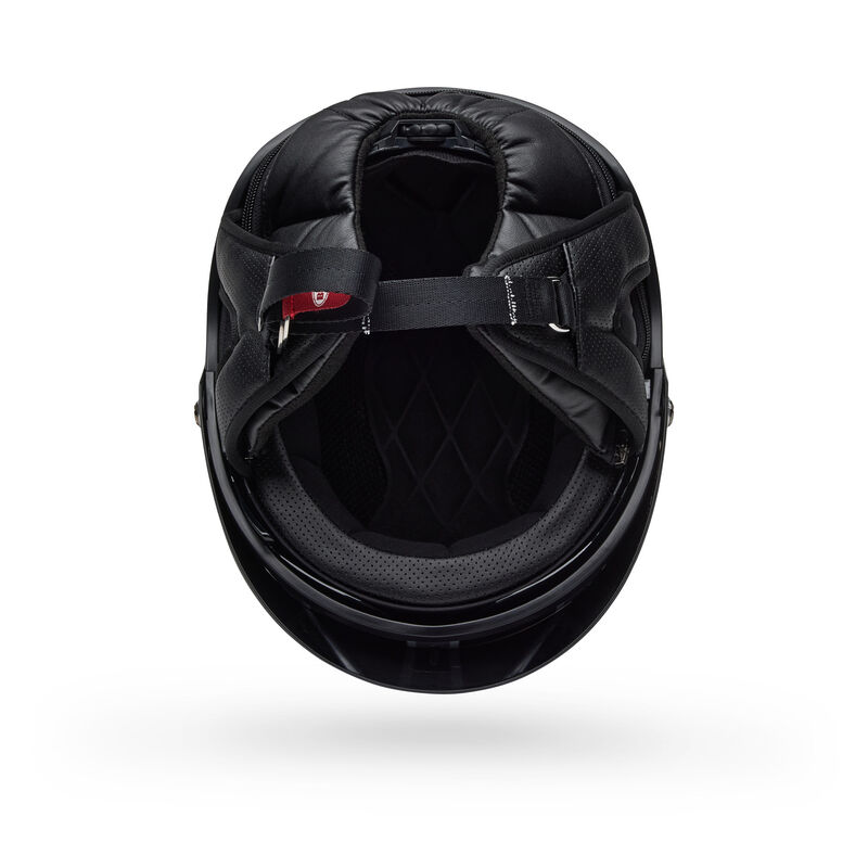 Bell Pit Boss Pinned Half Face Motorcycle Helmet - Angle & Detail View 17