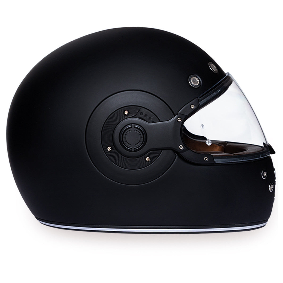 Daytona Retro Dull Black Helmet View