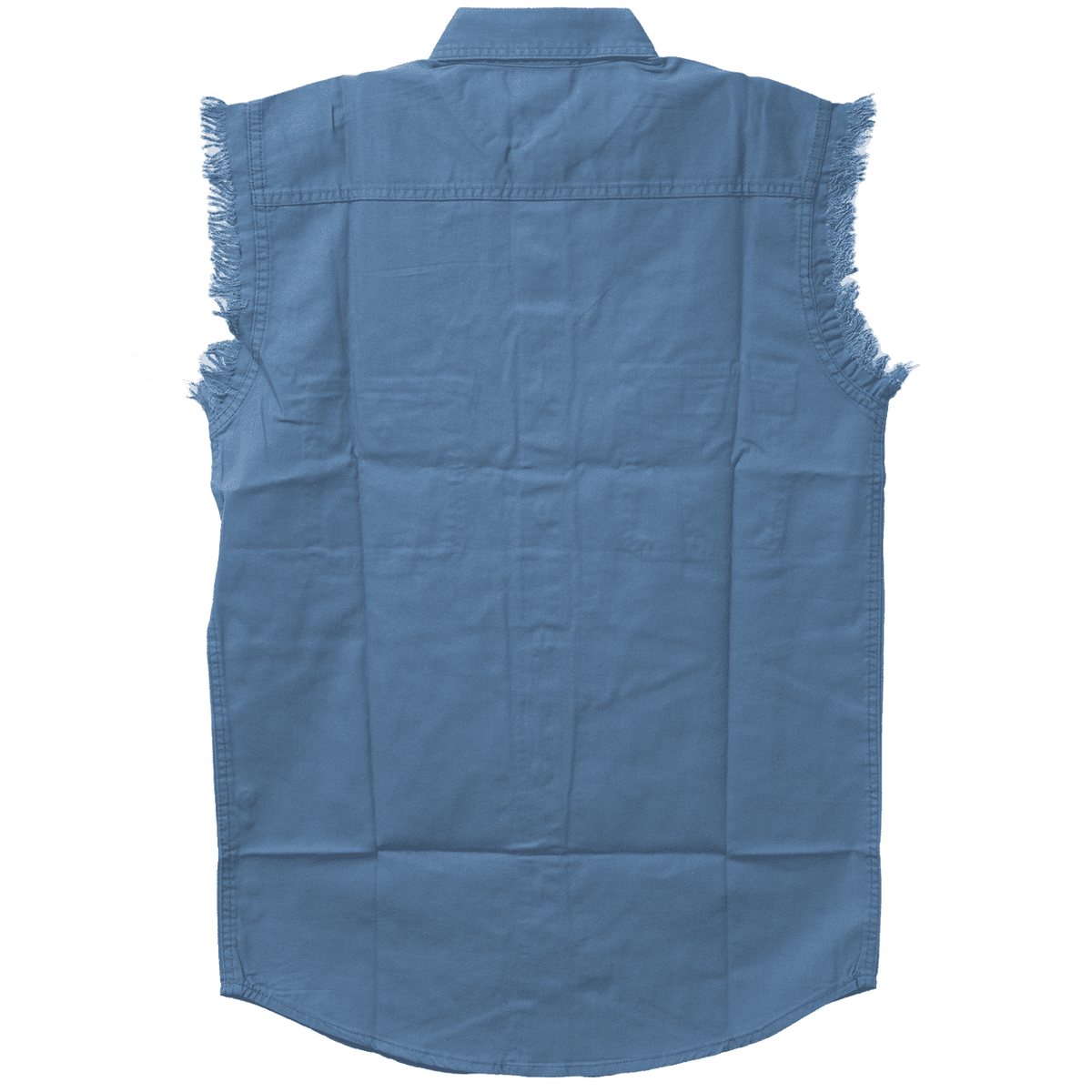 Vance-VB701-Mens-Biker-Motorcycle-Light-Blue-Sleeveless-Shirt-back-view