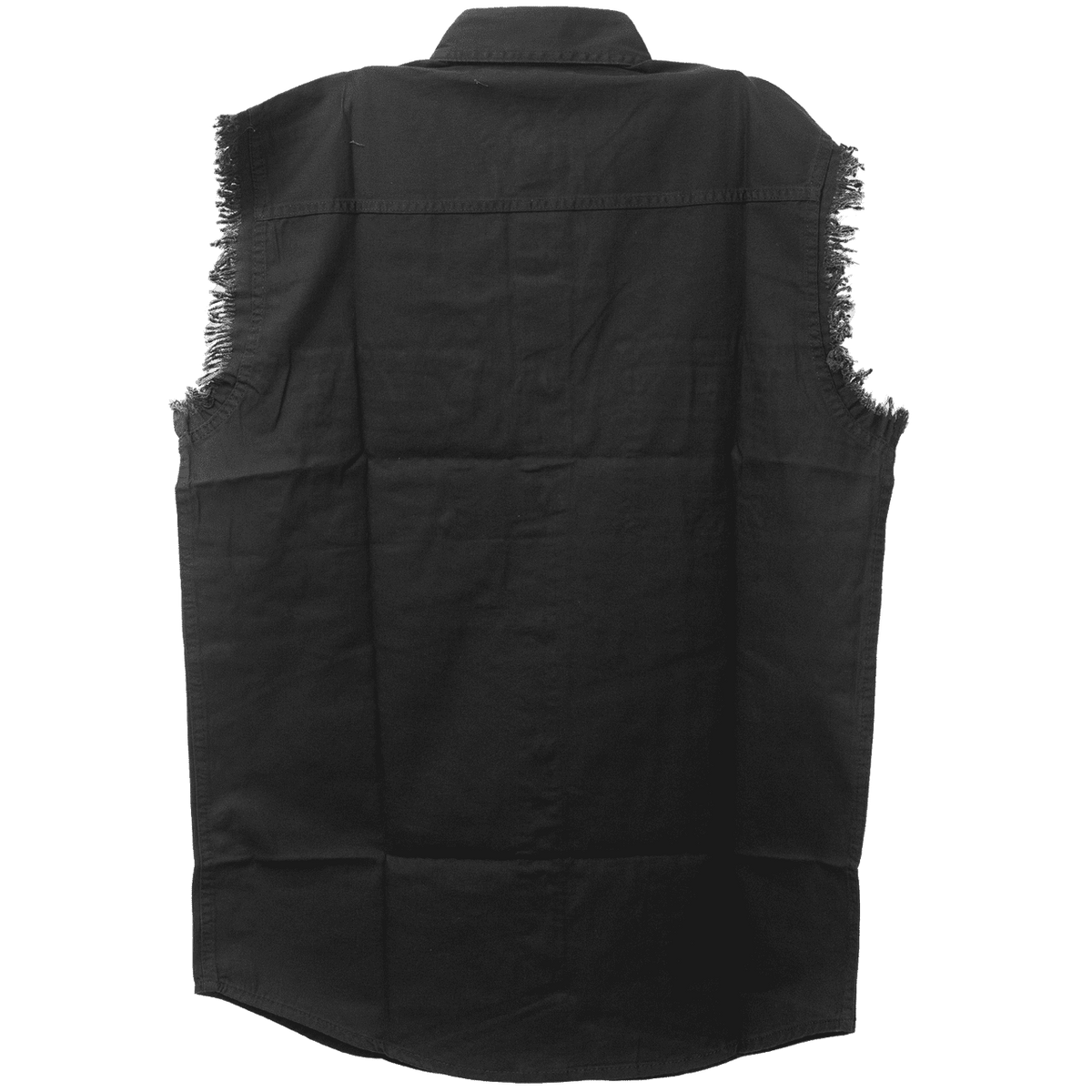 Vance-VB703-Mens-Biker-Motorcycle-Black-Sleeveless-Shirt-back-view