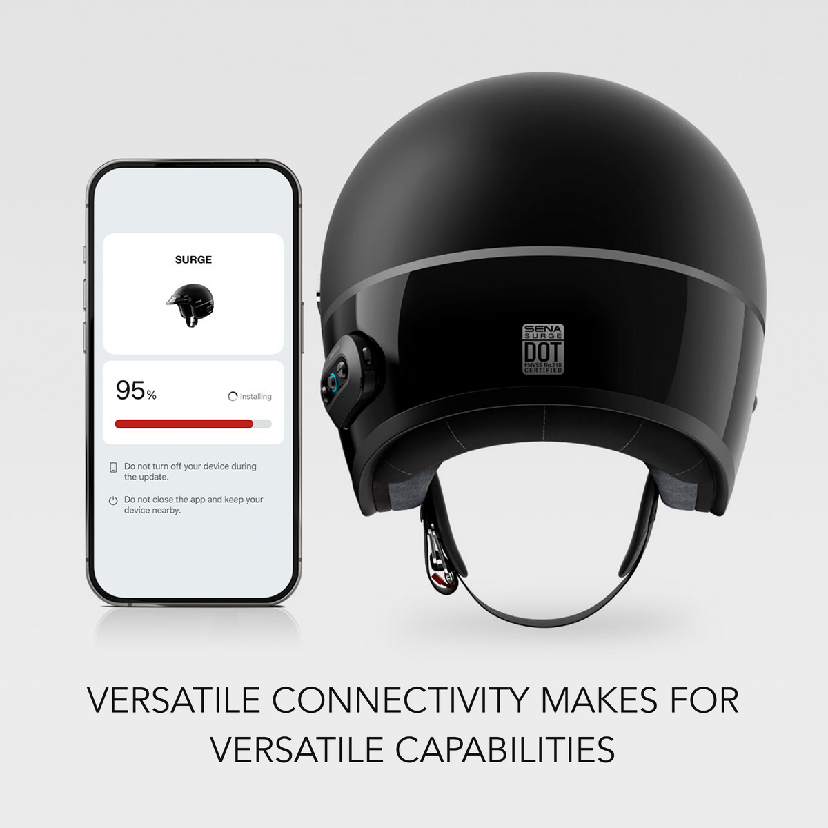 Sena Surge Mesh intercom Open Face Motorcycle Helmet