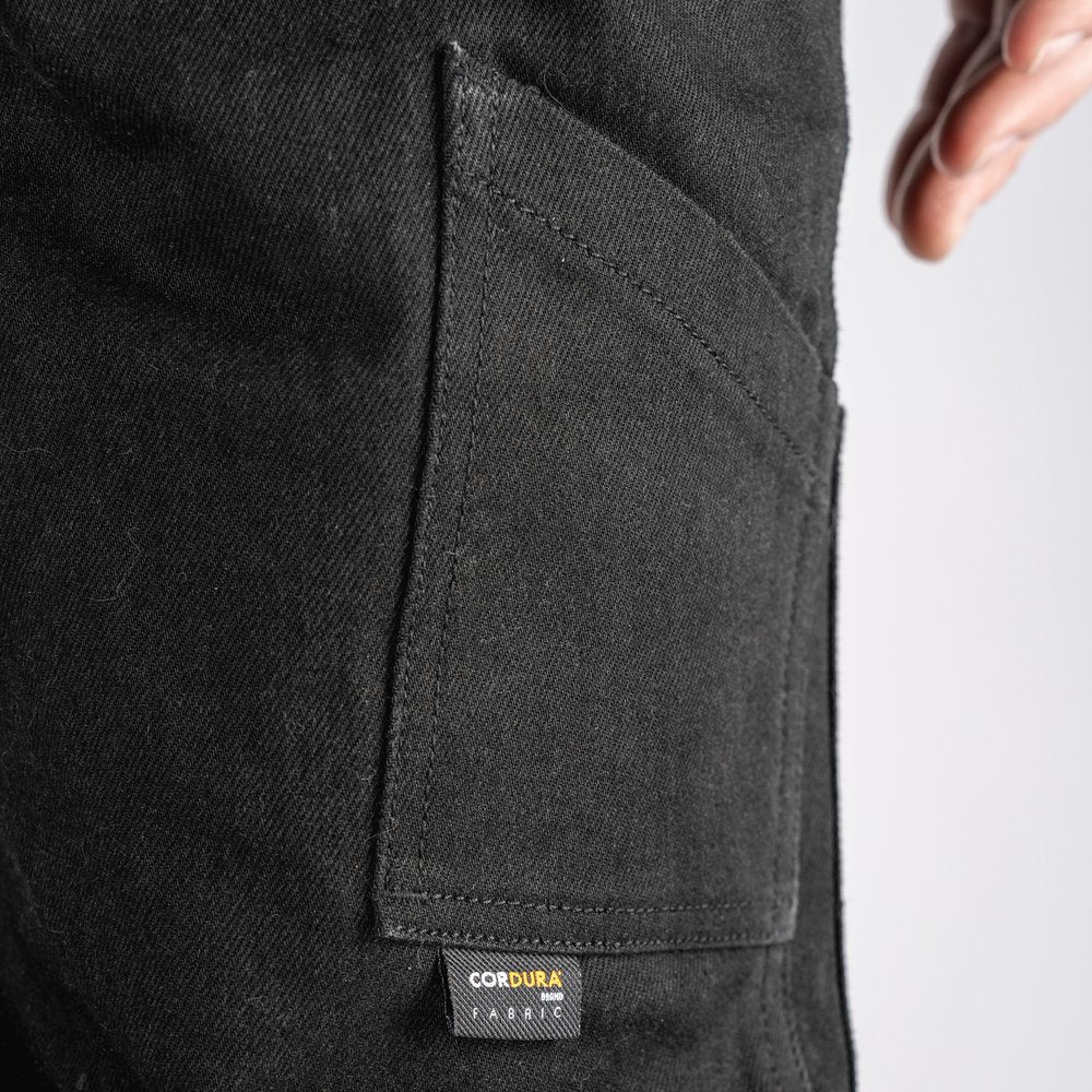 Icon Men's Conductor Black Denim Riding Jeans