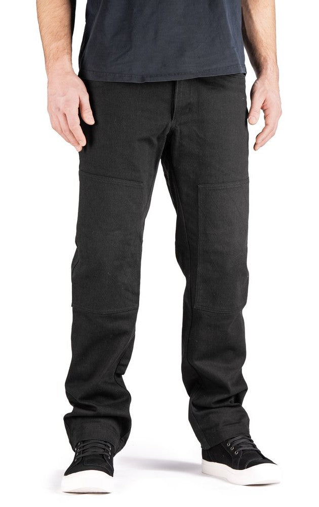 Icon Men's Conductor Black Denim Riding Jeans