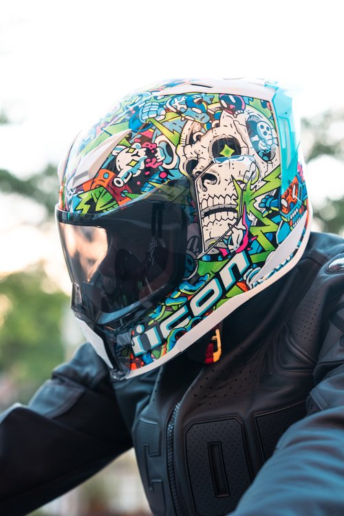Icon Ultraflite Doodle 3 Full Face Motorcycle Helmet