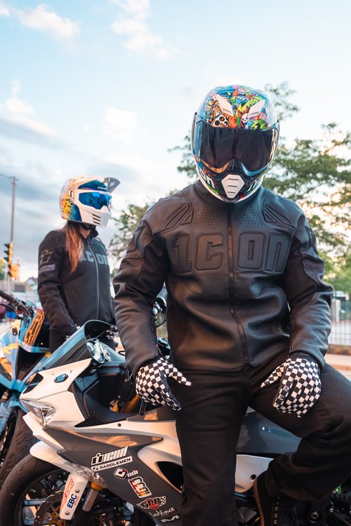 Icon Ultraflite Doodle 3 Full Face Motorcycle Helmet