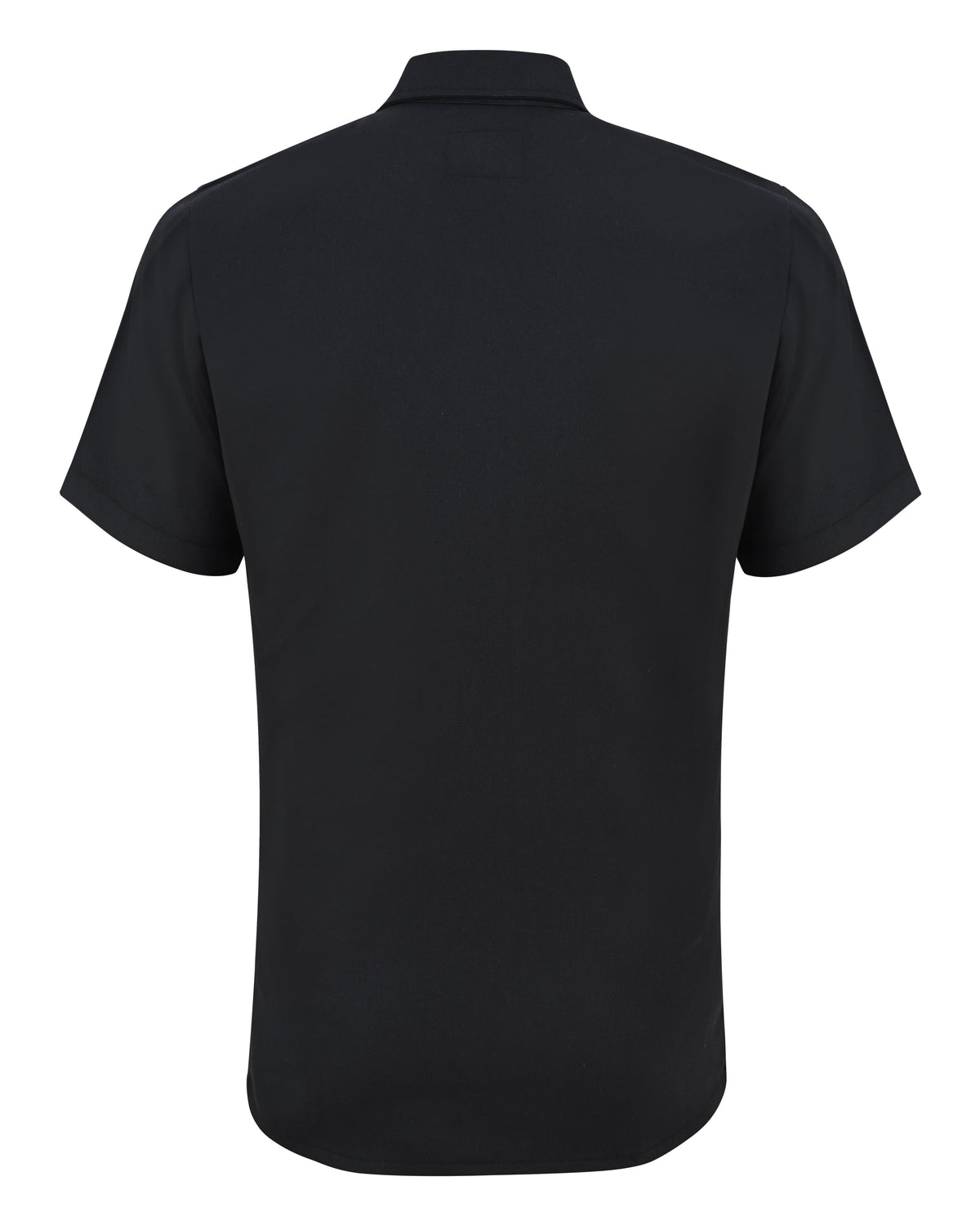 Vance Men's Black Button Up Mechanic Work Shirt w/ Front Pockets - back
