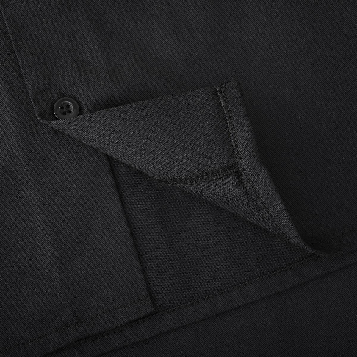 Vance Men's Black Button Up Mechanic Work Shirt w/ Front Pockets - detail pic 3