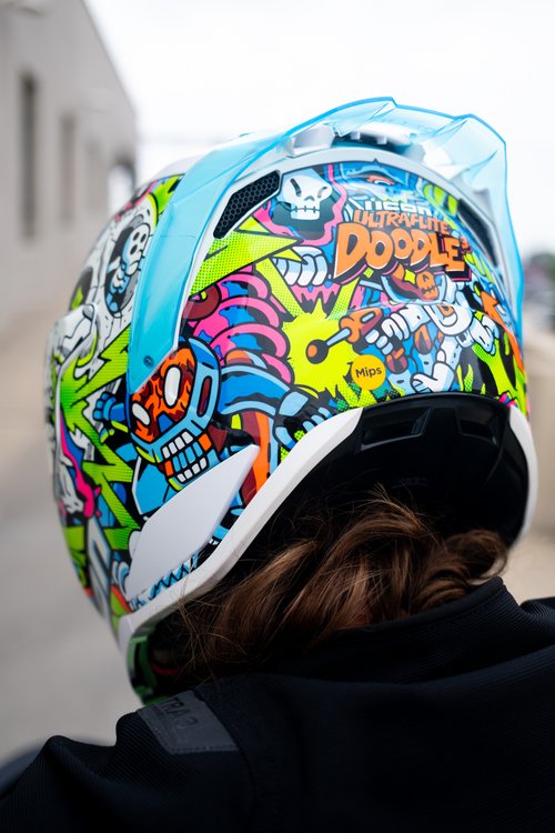Icon Ultraflite Doodle 3 Full Face Motorcycle Helmet