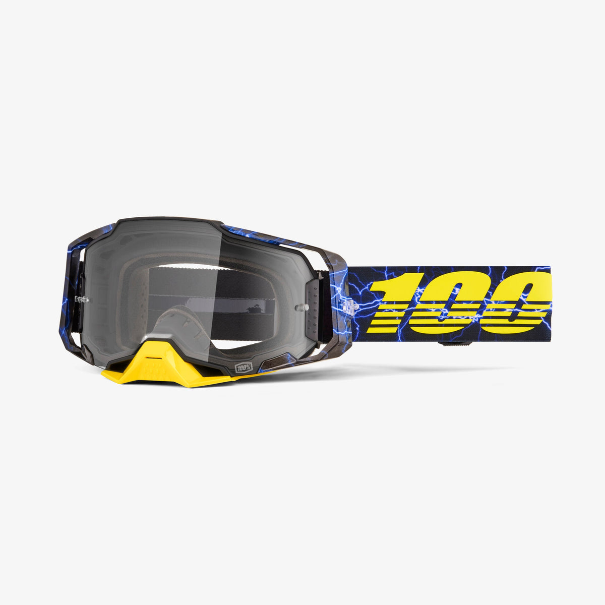 100% Armega Furious Mirror Silver & Clear Lens Goggle - Clear