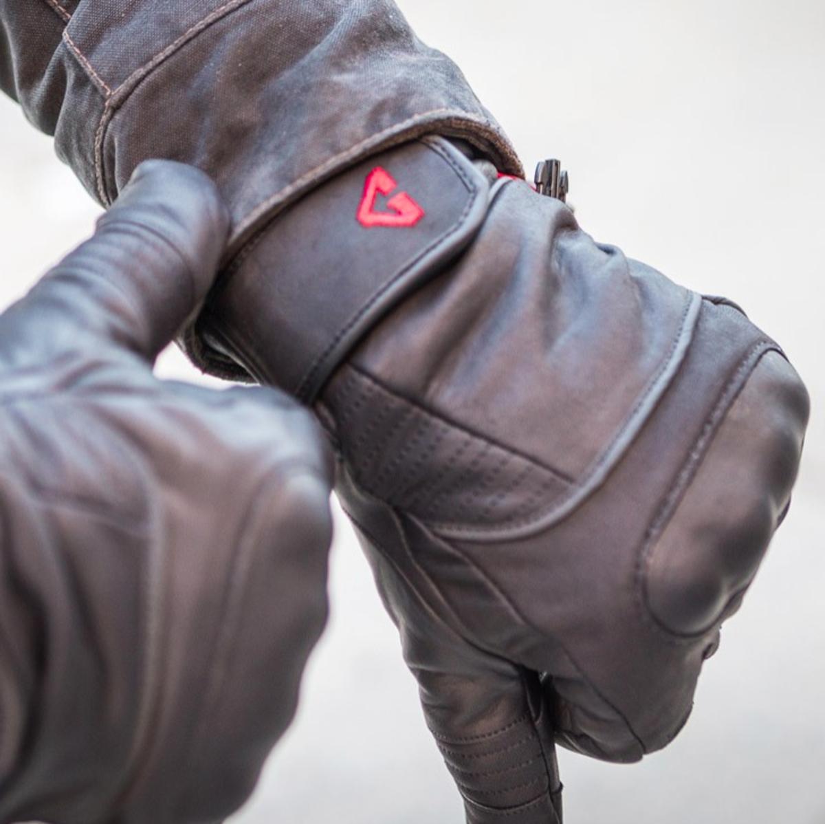 Gerbing Men's 12 V Hero Heated Motorcycle Gloves - Knuckle Protection Detail
