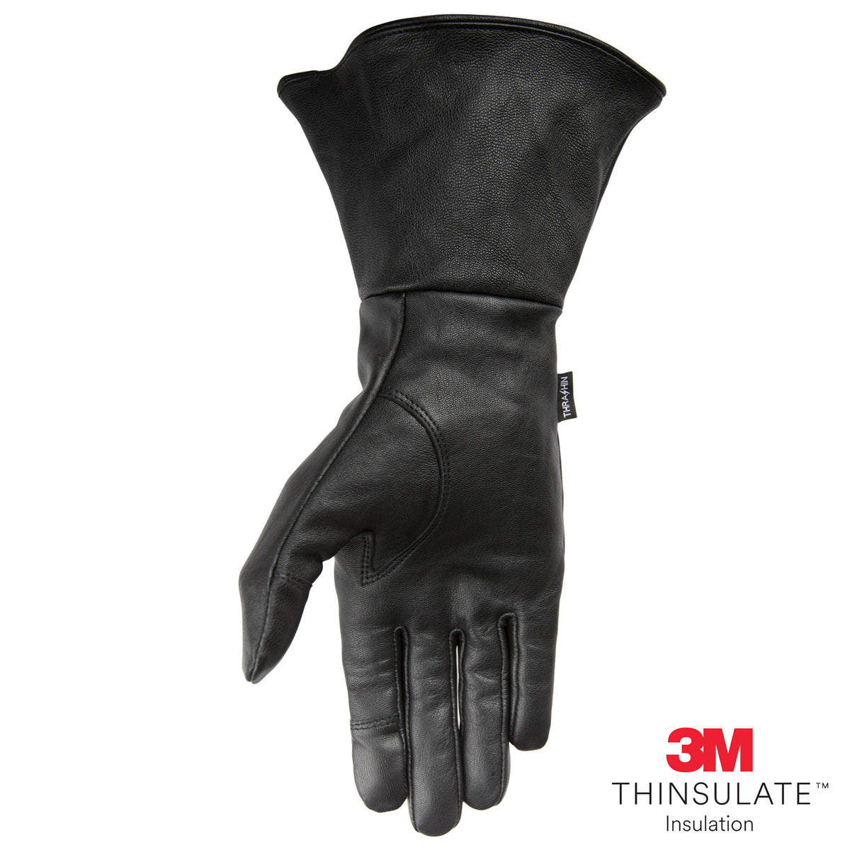 Thrashin Supply Men's Siege Insulated Gauntlet Motorcycle Gloves - Palm View