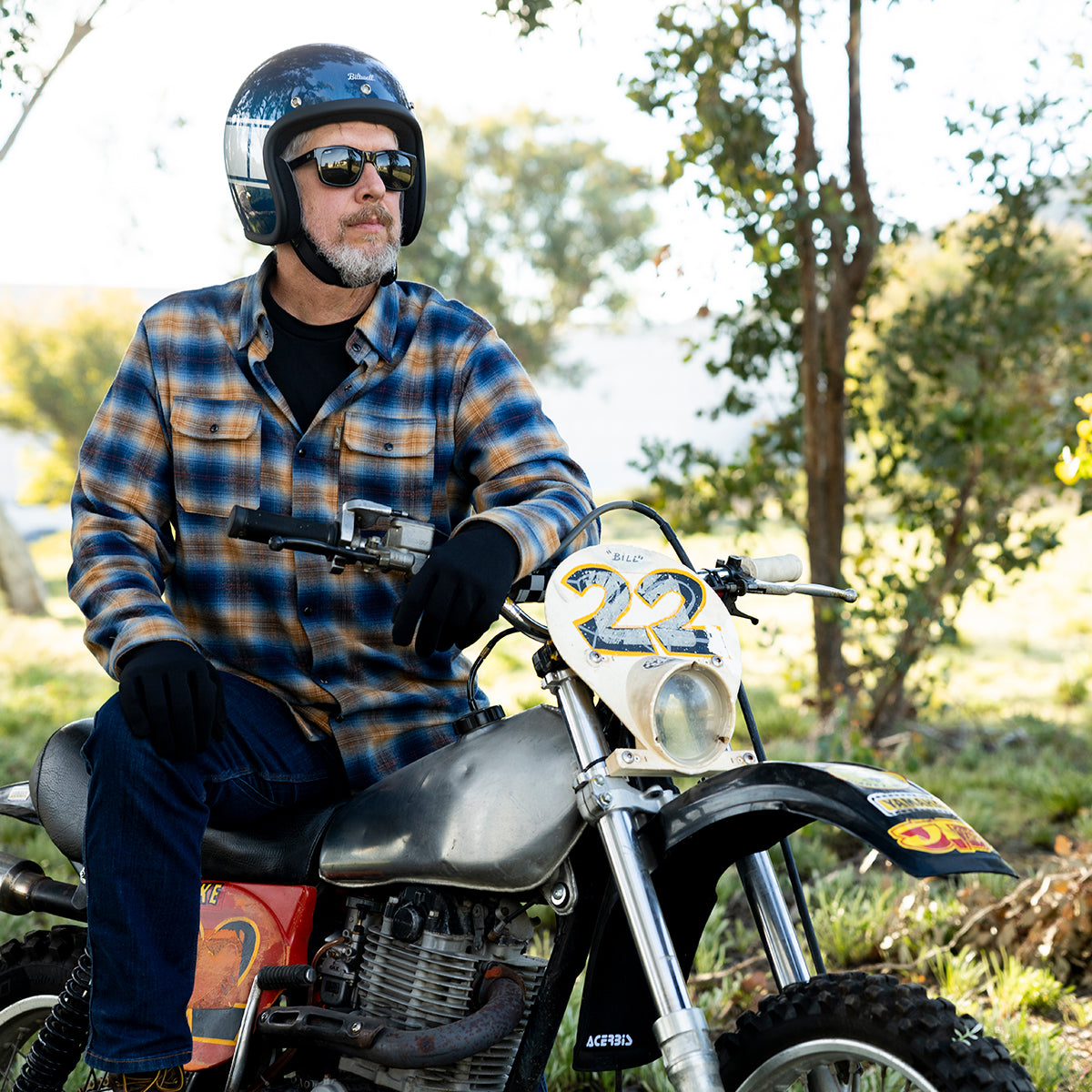Biltwell Bonanza Holeshot Open Face Motorcycle Helmet