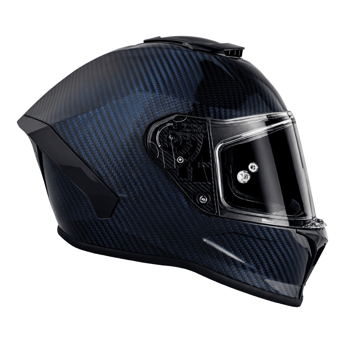 Daytona Viper Blue Carbon Fiber Full Face Motorcycle Helmet