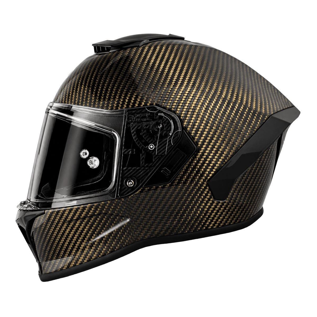 Daytona Viper Gold Carbon Fiber Full Face Motorcycle Helmet