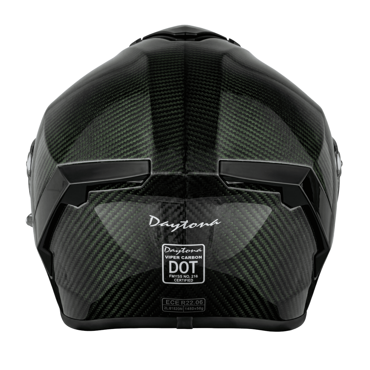 Daytona Viper Green Carbon Fiber Full Face Motorcycle Helmet