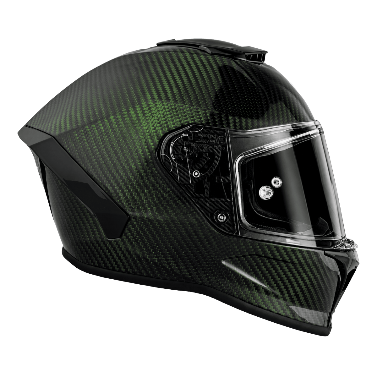 Daytona Viper Green Carbon Fiber Full Face Motorcycle Helmet