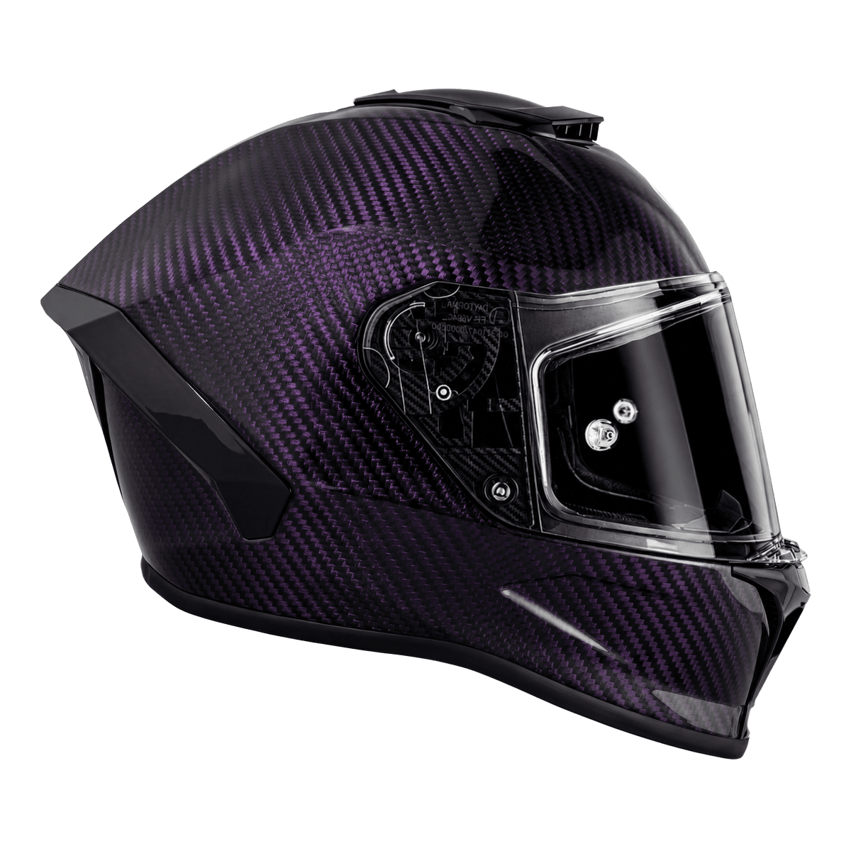Daytona Viper Purple Carbon Fiber Full Face Motorcycle Helmet
