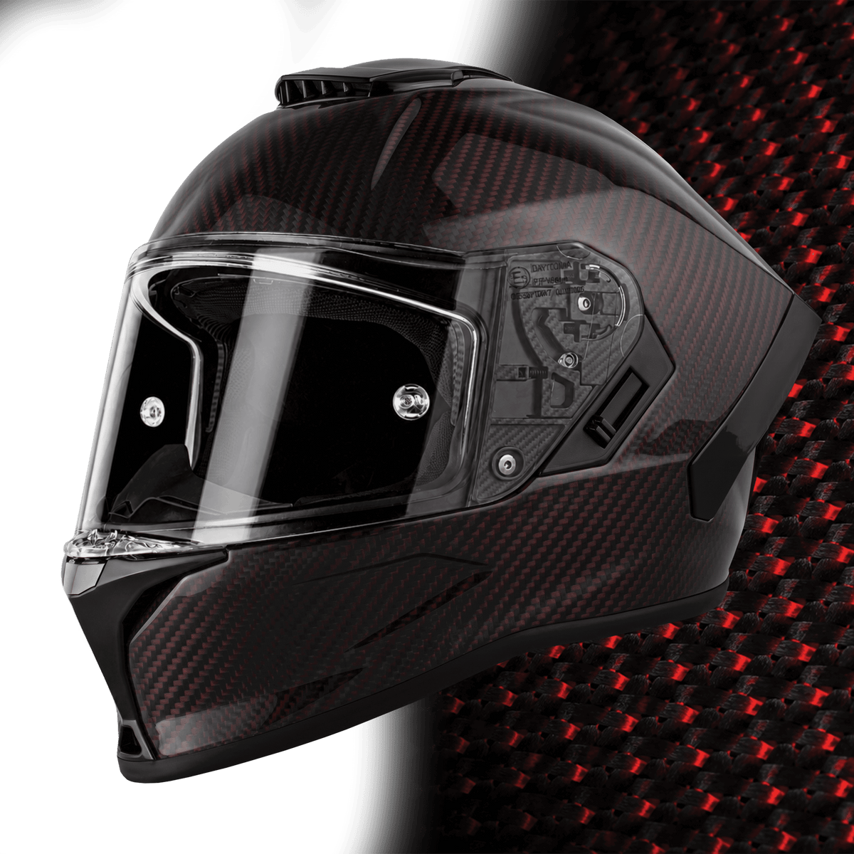 Daytona Viper Red Carbon Fiber Full Face Motorcycle Helmet