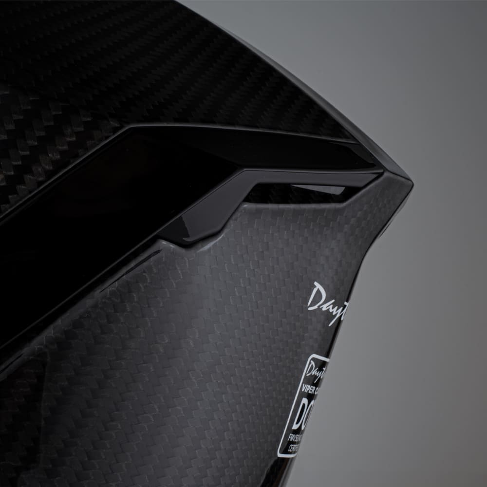 Daytona Viper Grey Carbon Fiber Full Face Motorcycle Helmet