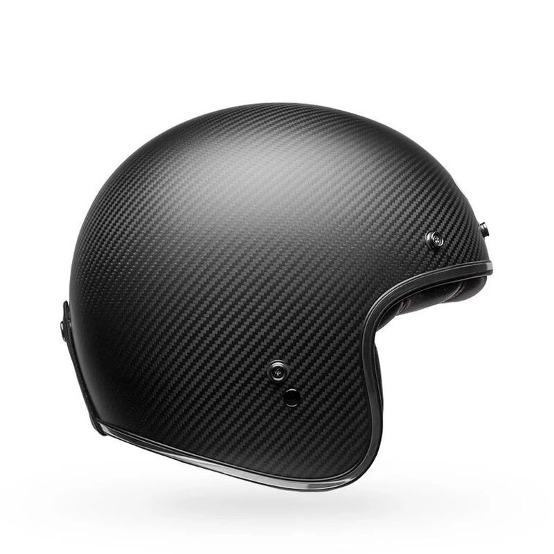 Bell Custom 500 Carbon Open Face Motorcycle Helmet - Side Profile View