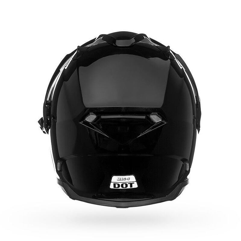 Bell Mag-9 Solid Open Face Motorcycle Helmet - Back View
