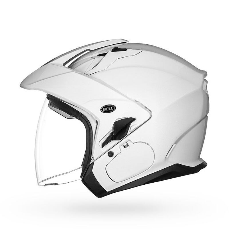 Bell Mag-9 Solid Open Face Motorcycle Helmet - Side Profile View