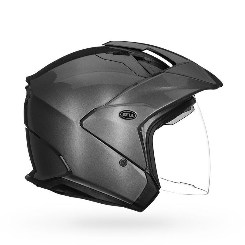 Bell Mag-9 Solid Open Face Motorcycle Helmet - Side Profile View