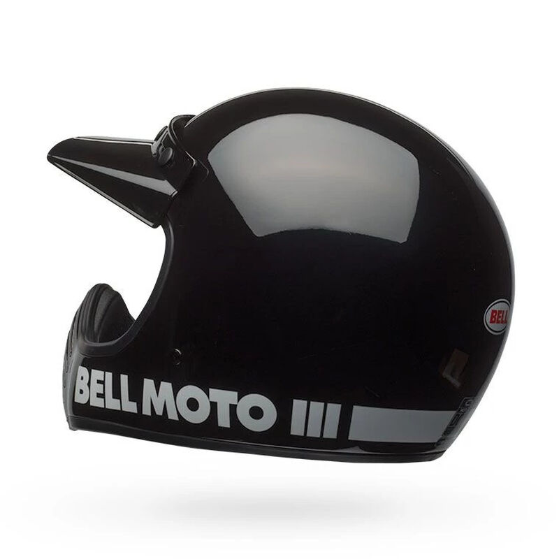 Bell Moto-3 Classic Solid Full Face Motorcycle Helmet - Back View