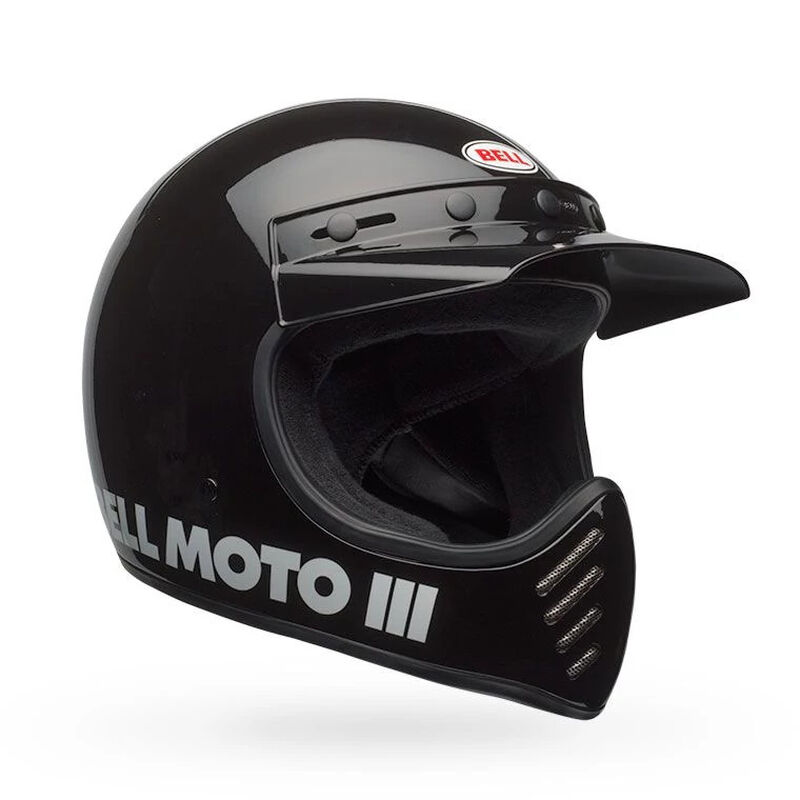 Bell Moto-3 Classic Solid Full Face Motorcycle Helmet - Front View