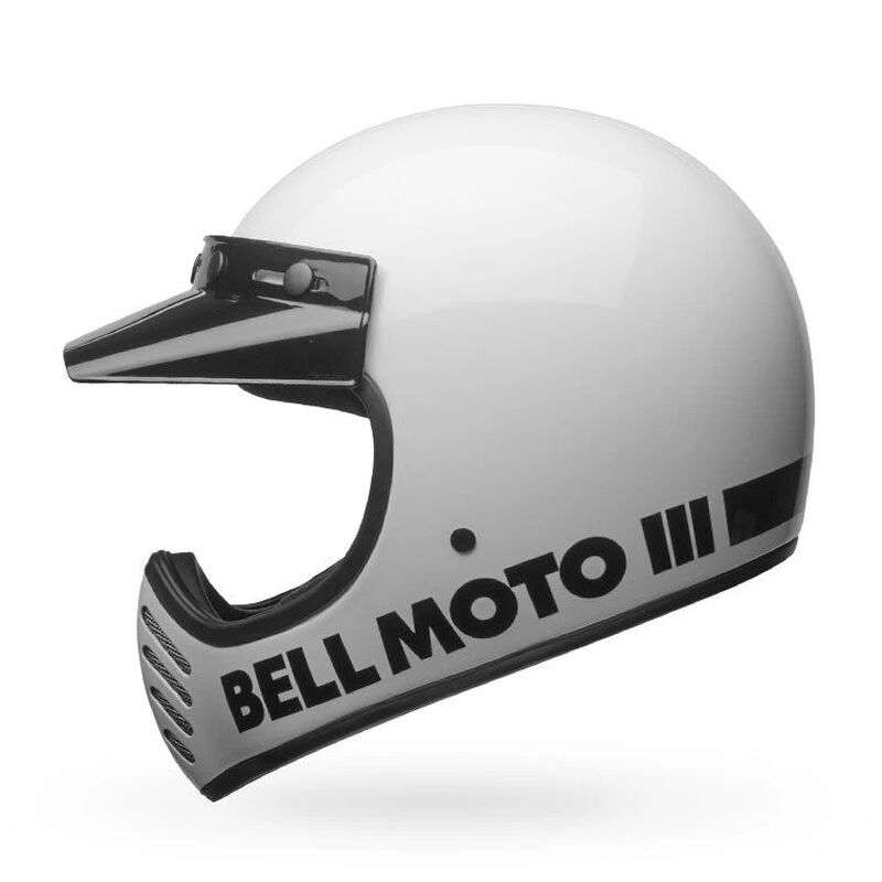 Bell Moto-3 Classic Solid Full Face Motorcycle Helmet - Side Profile View