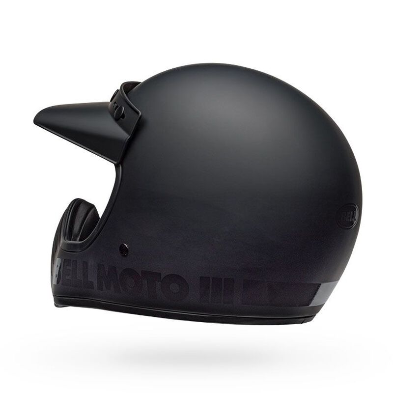 Bell Moto-3 Classic Solid Full Face Motorcycle Helmet - Back View