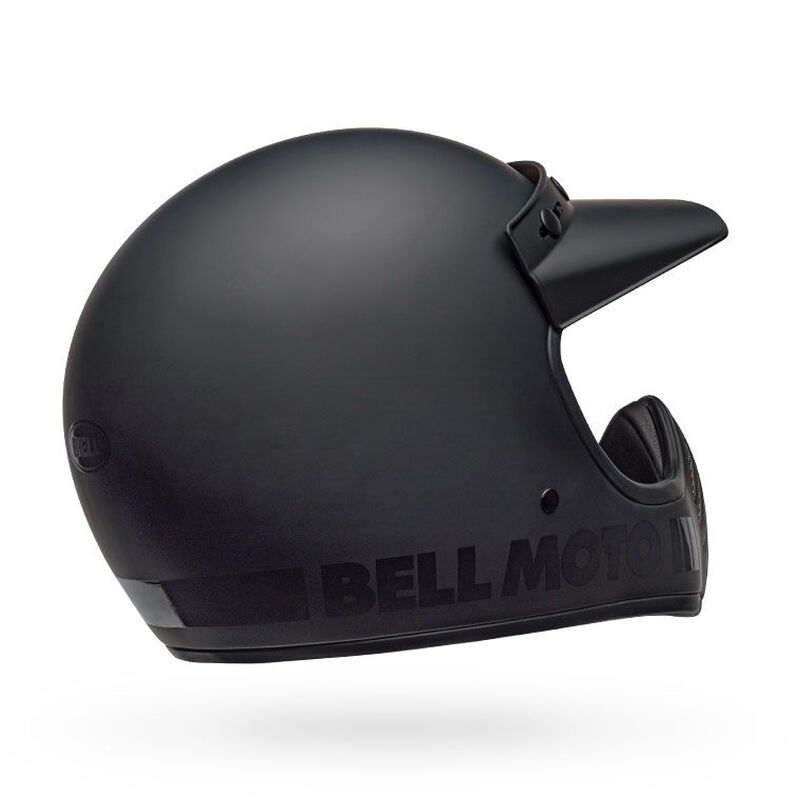 Bell Moto-3 Classic Solid Full Face Motorcycle Helmet - Back View