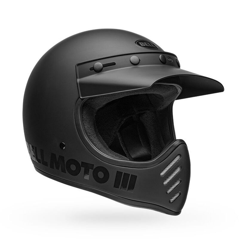 Bell Moto-3 Classic Solid Full Face Motorcycle Helmet - Front View