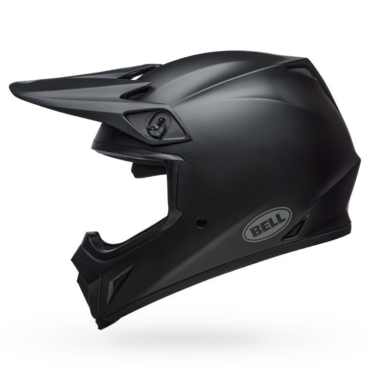 Bell MX-9 Mips Solid Motorcycle Helmet - Side Profile View