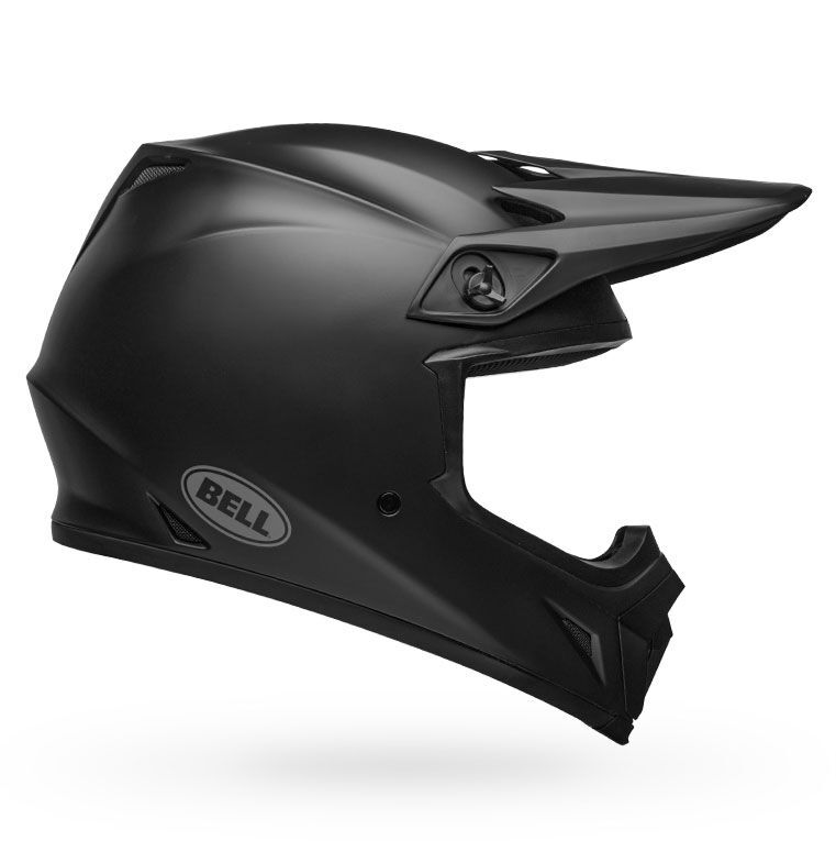 Bell MX-9 Mips Solid Motorcycle Helmet - Side Profile View
