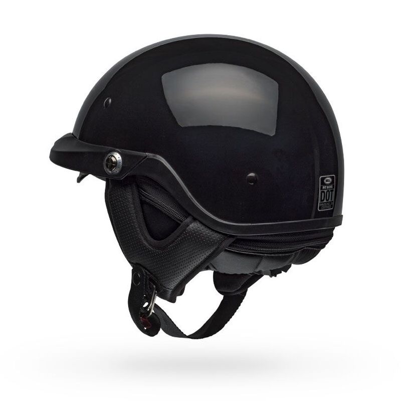 Bell Pit Boss Solid Half Face Motorcycle Helmet - Back View