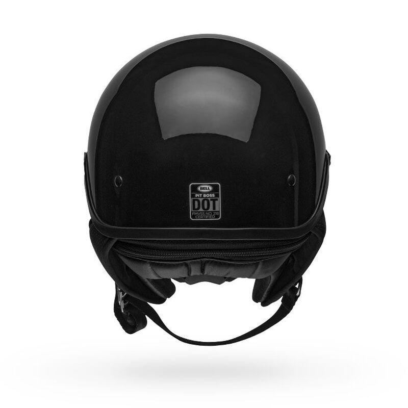 Bell Pit Boss Solid Half Face Motorcycle Helmet - Back View