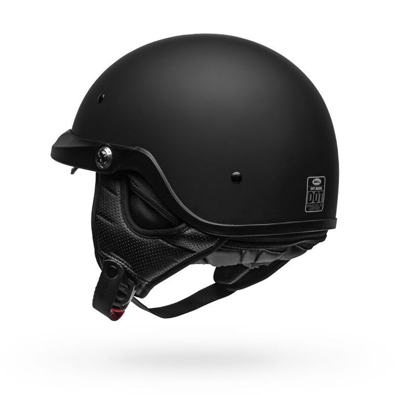 Bell Pit Boss Solid Half Face Motorcycle Helmet - Back View