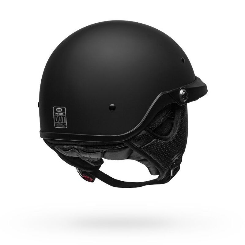 Bell Pit Boss Solid Half Face Motorcycle Helmet - Back View