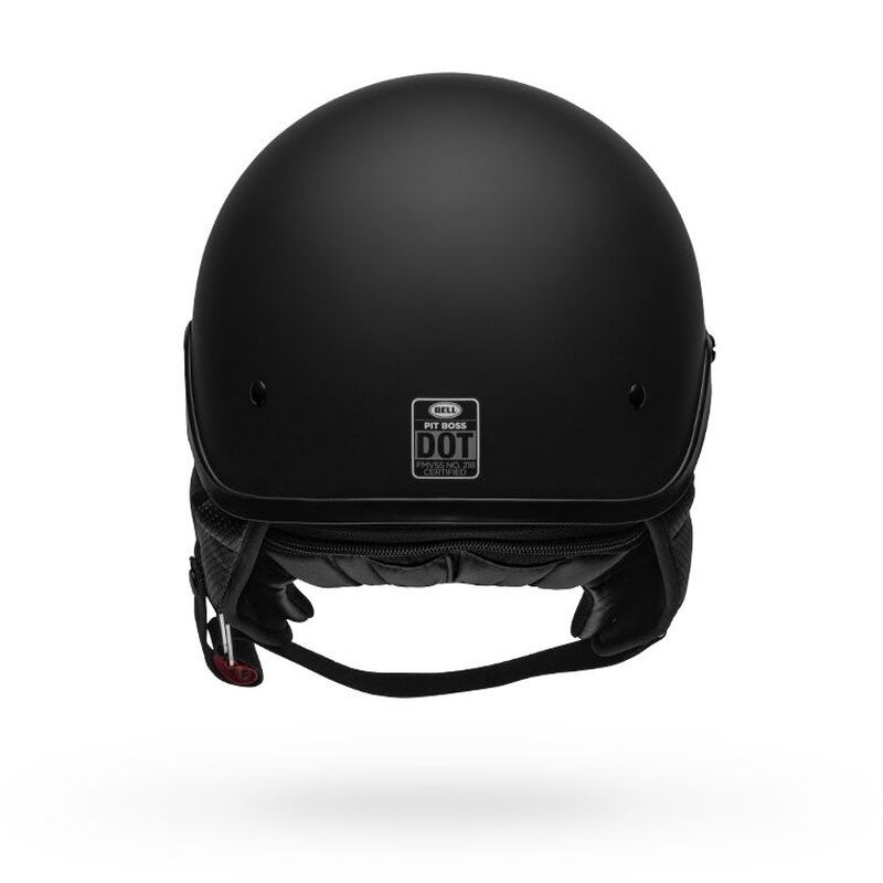 Bell Pit Boss Solid Half Face Motorcycle Helmet - Back View